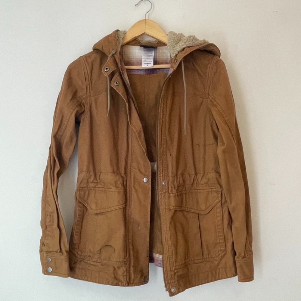 Patagonia Women's Jacket - Khaki Utility with Hood